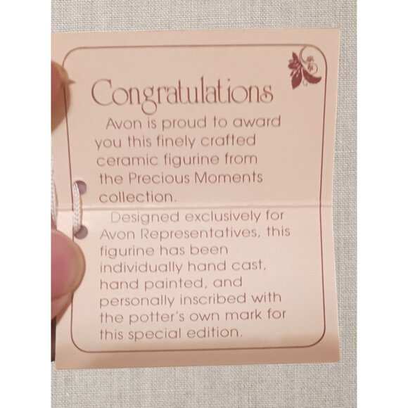 Avon Precious Moments &quot;My First Call&quot; Ceramic Figurine Mouse With Bask - Picture 5 of 6